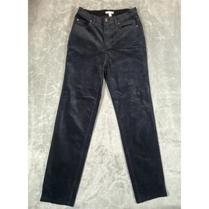 EILEEN FISHER Pants XXS Velvet Tapered Leg Zip‎ Black Organic Cotton Stretch